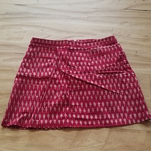 Red Mata traders Ikat skirt
